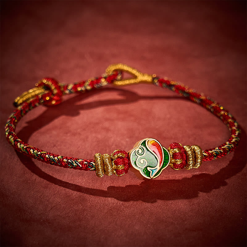Buddha Stones Handgewebtes Armband aus Seil mit Koi-Fisch-Motiv - image 14