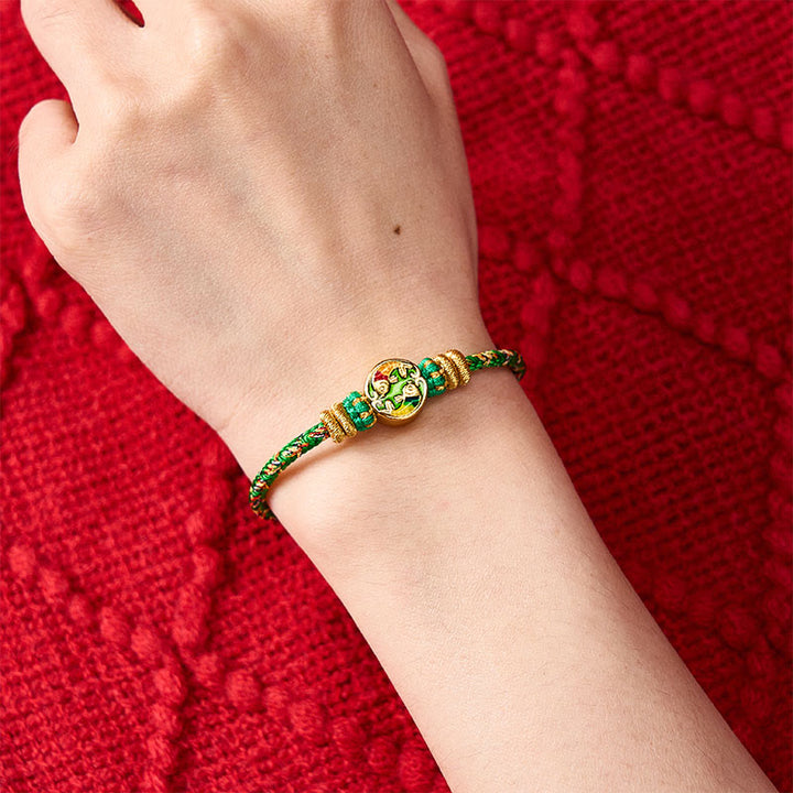 Buddha Stones Handgewebtes Armband aus doppeltem Koi-Fisch-Schutzseil - image 4