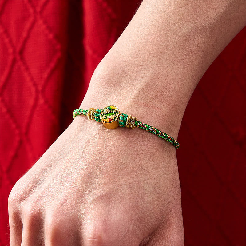 Buddha Stones Handgewebtes Armband aus doppeltem Koi-Fisch-Schutzseil - image 10