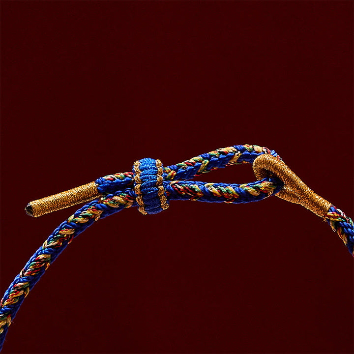 Buddha Stones Handgewebtes Armband aus doppeltem goldenem Koi-Fisch-Seil - image 12