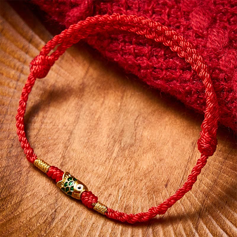 Buddha Stones Handgewebtes Koi-Fisch-Erfolgsseilarmband - image 1