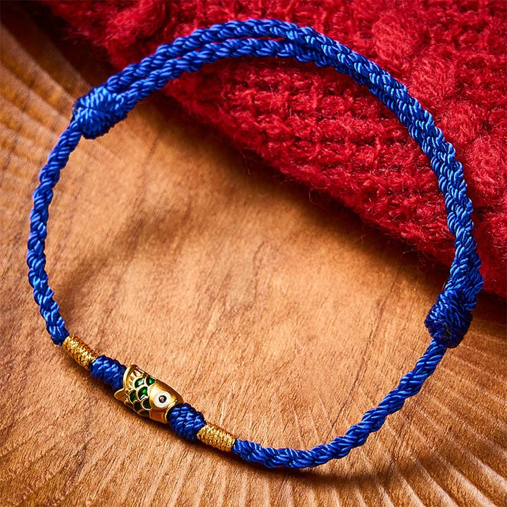 Buddha Stones Handgewebtes Koi-Fisch-Erfolgsseilarmband - image 8