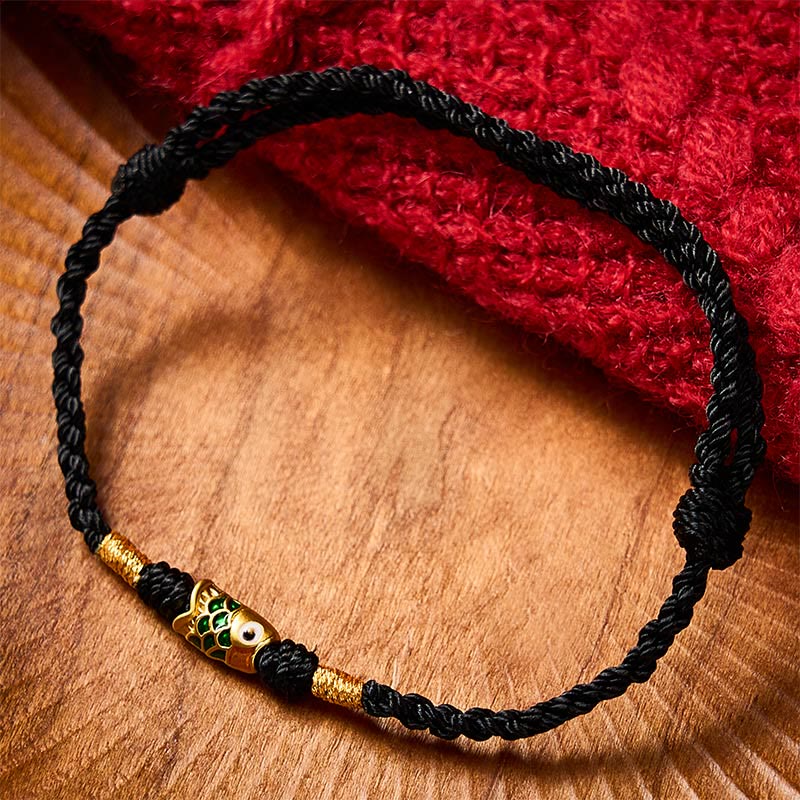 Buddha Stones Handgewebtes Koi-Fisch-Erfolgsseilarmband - image 10