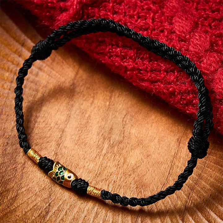 Buddha Stones Handgewebtes Koi-Fisch-Erfolgsseilarmband - image 10