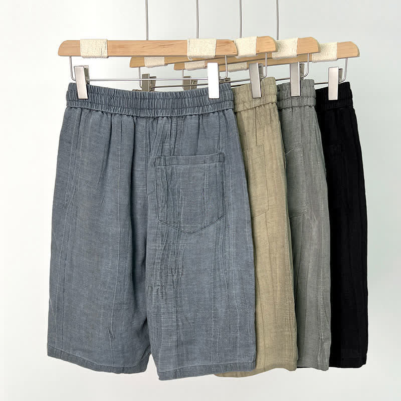 Buddha Stones Lässige Sommer-Shorts für Herren mit Kordelzug, elastischem Bund und Taschen - image 13