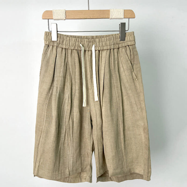 Buddha Stones Lässige Sommer-Shorts für Herren mit Kordelzug, elastischem Bund und Taschen - Bräunen - US/ UK/AU44, EU54 (4XL) - image 0