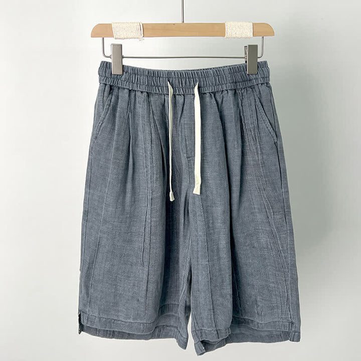 Buddha Stones Lässige Sommer-Shorts für Herren mit Kordelzug, elastischem Bund und Taschen - Schiefergrau - US/ UK/AU44, EU54 (4XL) - image 3