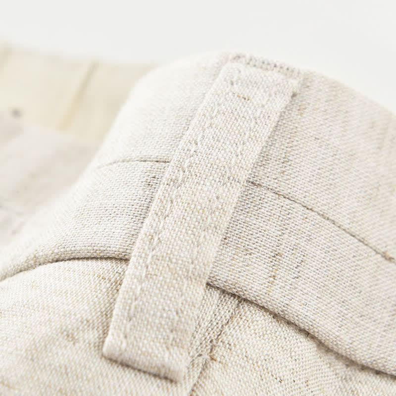 Buddha Stones Lässige, minimalistische Herren-Shorts aus Unifarben mit Knopfleiste, Reißverschluss und Taschen – perfekt für den Sommer - image 8