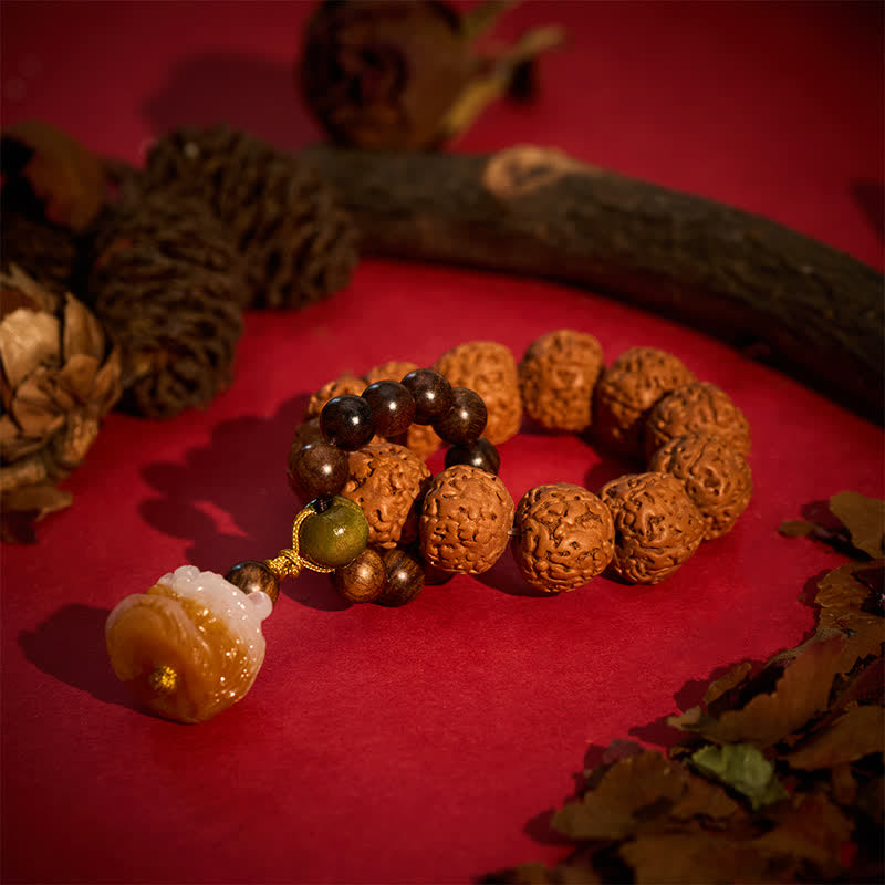 Buddha Stones Vajra-Samen-Anhänger aus gegrillter Holzkohle, Bodhi-Löwe, Stärke-Meditationsperlen, Dekorationen - image 2