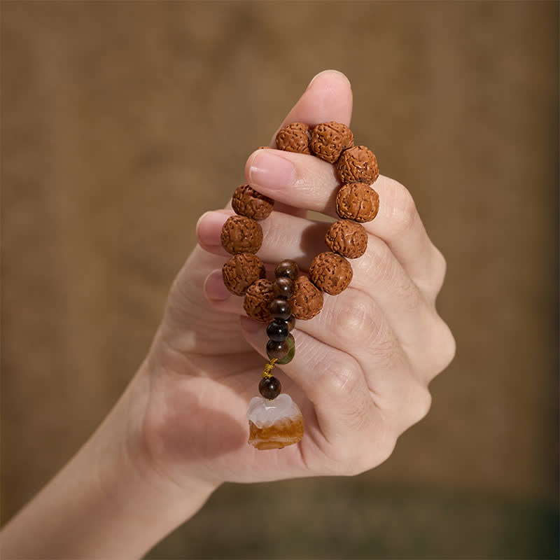 Buddha Stones Vajra-Samen-Anhänger aus gegrillter Holzkohle, Bodhi-Löwe, Stärke-Meditationsperlen, Dekorationen - image 3