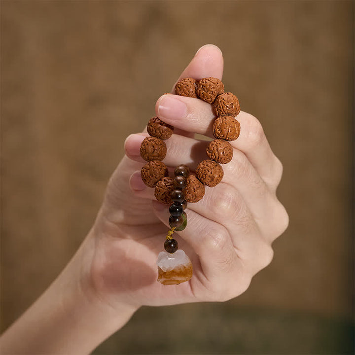Buddha Stones Vajra-Samen-Anhänger aus gegrillter Holzkohle, Bodhi-Löwe, Stärke-Meditationsperlen, Dekorationen - image 3