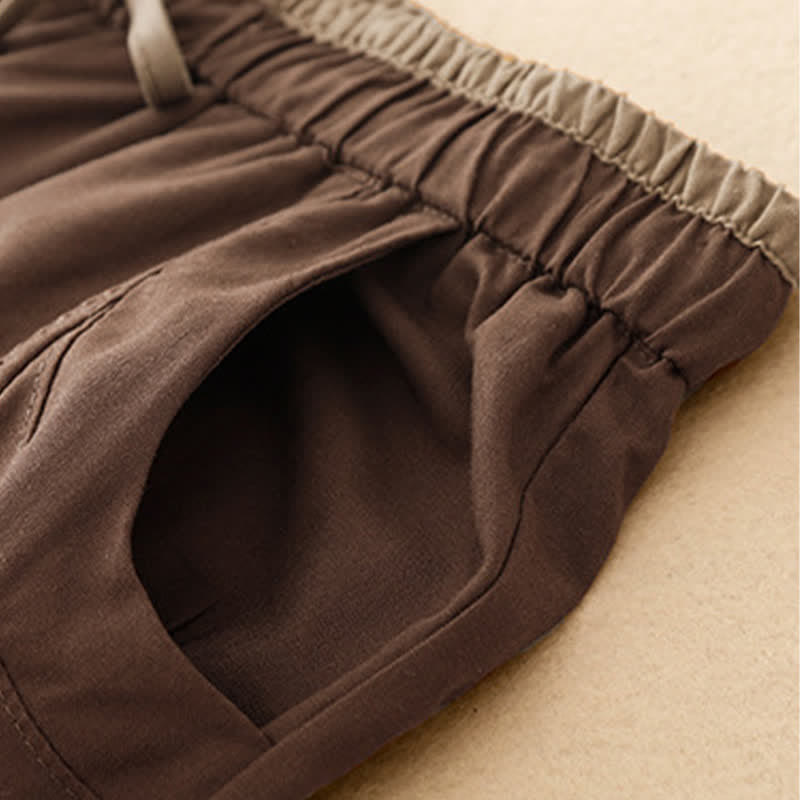 Buddha Stones Lässige, minimalistische Sommerhose mit Kordelzug, einfarbig, knöchellang, Damenhose mit schmal zulaufendem Bein und Tasche - image 17