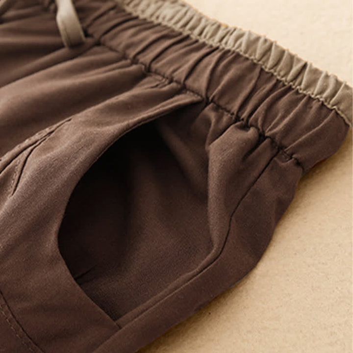 Buddha Stones Lässige, minimalistische Sommerhose mit Kordelzug, einfarbig, knöchellang, Damenhose mit schmal zulaufendem Bein und Tasche - image 17