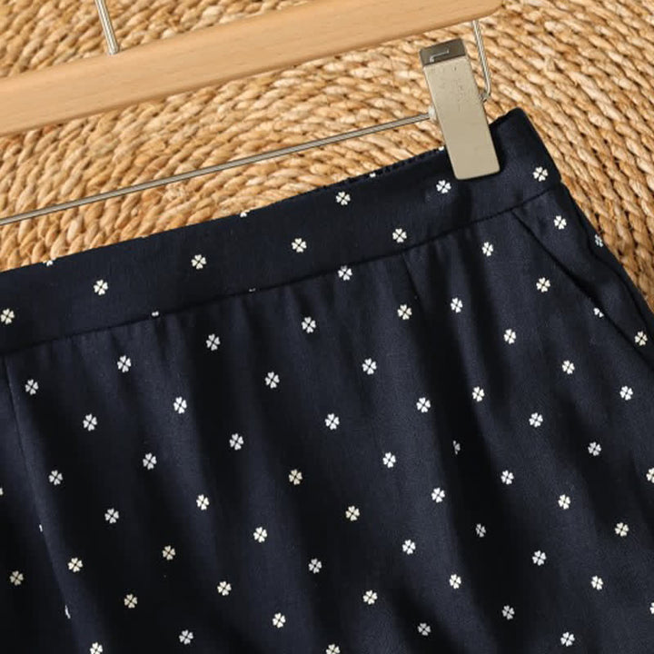 Buddha Stones Sommerliche, lässige Vintage-Röcke mit Polka-Dots und Taschen für Damen - image 8