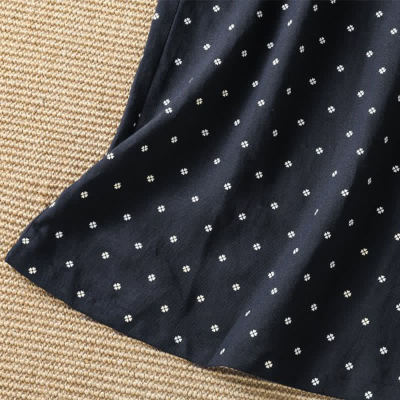 Buddha Stones Sommerliche, lässige Vintage-Röcke mit Polka-Dots und Taschen für Damen - image 9