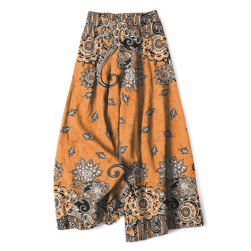 Buddha Stones Damenhose aus Baumwoll-Leinen-Mischgewebe im Boho-Stil mit Mandala-Muster, elastischem Bund, weitem Bein und Taschen - Peru - US16, UK/AU20, EU48 (3XL) - image 7