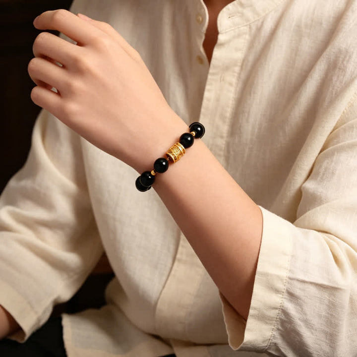 Buddha Stones Armband aus Tigerauge-Schwarzobsidian-Mutperlen - image 16