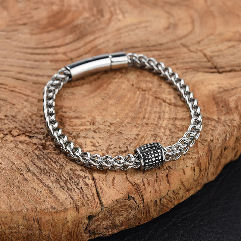Buddha Stones Verstärktes Armband aus geflochtenem Titanstahl - Titanstahl (Verstärkt die Stimulation) - image 0