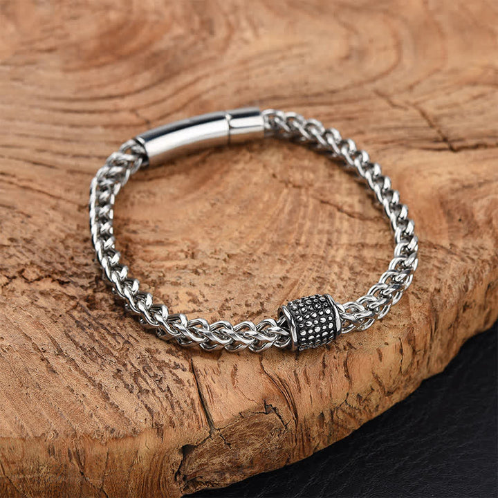 Buddha Stones Verstärktes Armband aus geflochtenem Titanstahl - Titanstahl (Verstärkt die Stimulation) - image 0