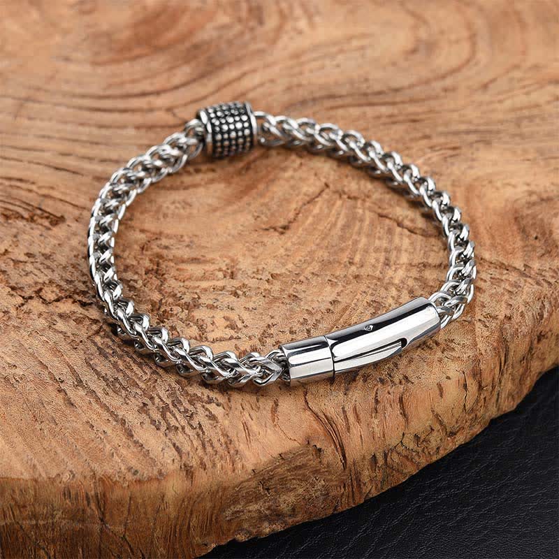 Buddha Stones Verstärktes Armband aus geflochtenem Titanstahl - image 1