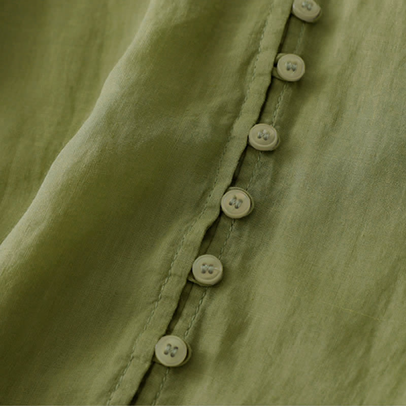 Damenhemd mit Buddha Stones -Stickerei und Knopfleiste - image 2