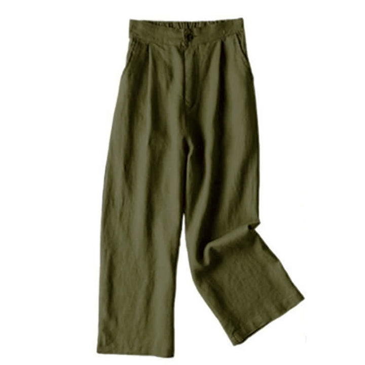 Buddha Stones Commute Damenhose mit weitem Bein und Taschen, einfarbig, Länge 7-8 - Dunkelolivgrün - US12, UK/AU16, EU44 (3XL) - image 18