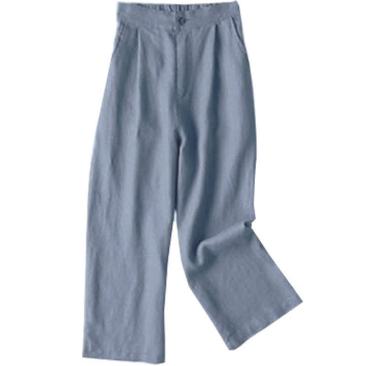 Buddha Stones Commute Damenhose mit weitem Bein und Taschen, einfarbig, Länge 7-8 - Hellstahlblau - US12, UK/AU16, EU44 (3XL) - image 19