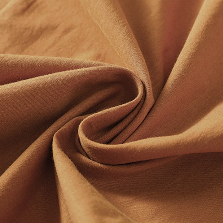 Buddha Stones Elegantes, minimalistisches, einfarbiges, ärmelloses Sommerkleid für Damen mit Tasche - image 19