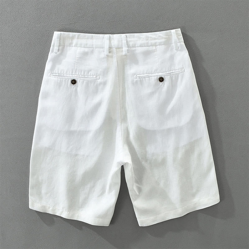 Buddha Stones Lässige, minimalistische Herren-Shorts mit weitem Bein, Reißverschluss und Tasche – ideal für Sommer und Freizeit. - image 10