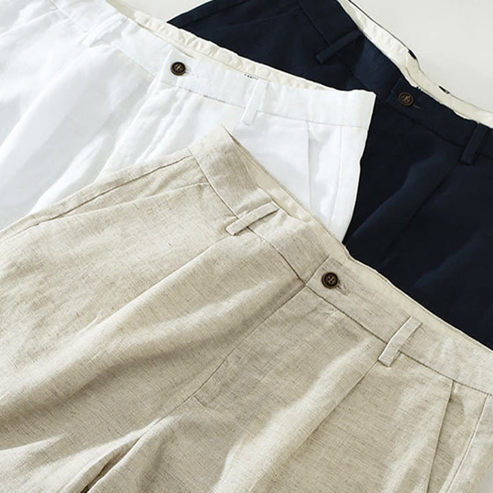 Buddha Stones Lässige, minimalistische Herren-Shorts mit weitem Bein, Reißverschluss und Tasche – ideal für Sommer und Freizeit. - image 11