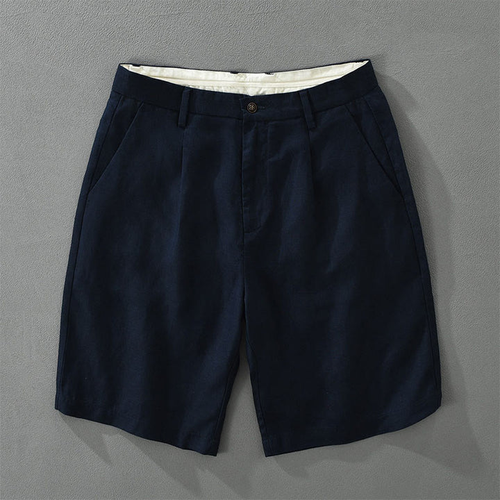 Buddha Stones Lässige, minimalistische Herren-Shorts mit weitem Bein, Reißverschluss und Tasche – ideal für Sommer und Freizeit. - Marine - US/ UK/AU42, EU52 (3XL) - image 1