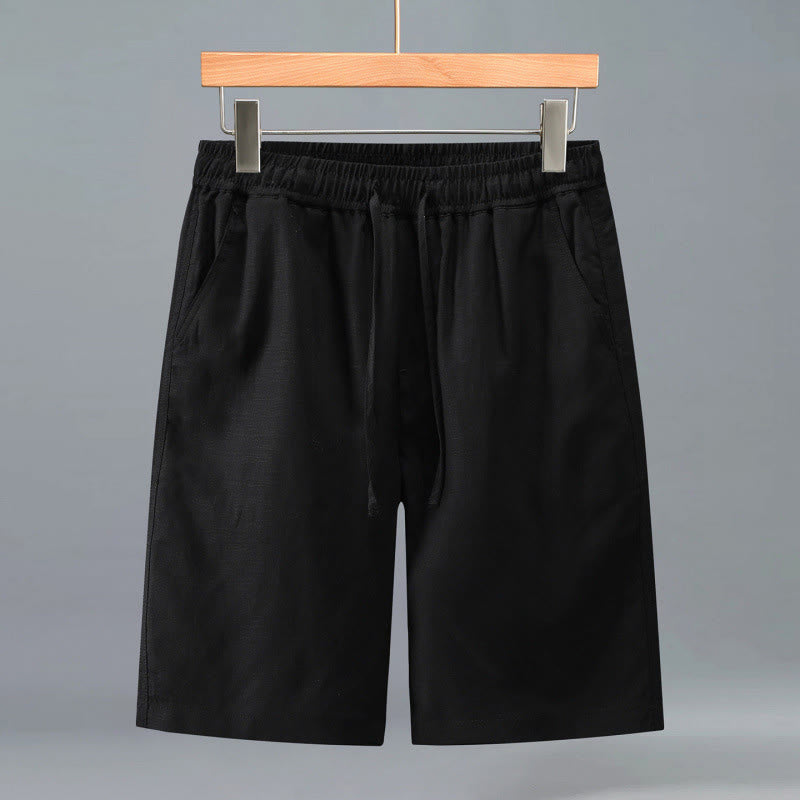 Buddha Stones Lässige, minimalistische Herren-Shorts mit Kordelzug und Tasche für den Sommer. - Schwarz - US/ UK/AU42, EU52 (3XL) - image 13