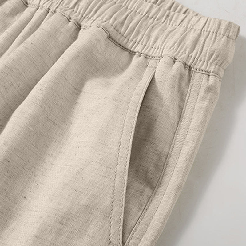 Buddha Stones Lässige, minimalistische Herren-Shorts mit Kordelzug und Tasche für den Sommer. - image 5