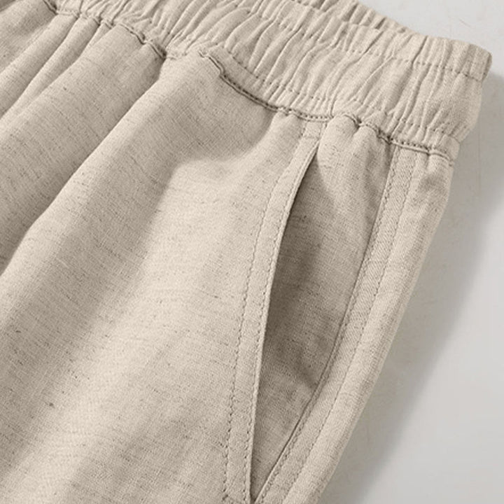 Buddha Stones Lässige, minimalistische Herren-Shorts mit Kordelzug und Tasche für den Sommer. - image 5