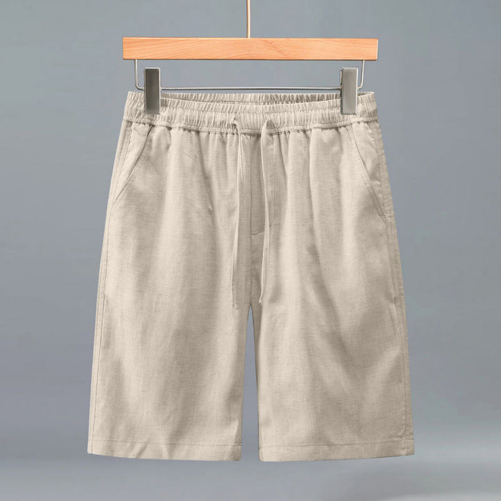 Buddha Stones Lässige, minimalistische Herren-Shorts mit Kordelzug und Tasche für den Sommer. - Leinen - US/ UK/AU42, EU52 (3XL) - image 0