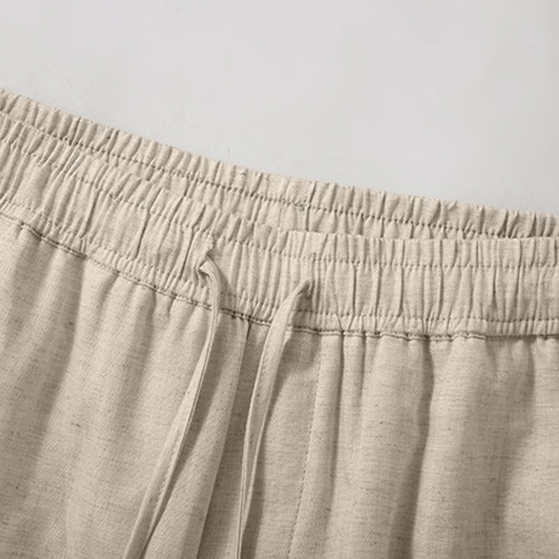 Buddha Stones Lässige, minimalistische Herren-Shorts mit Kordelzug und Tasche für den Sommer. - image 1