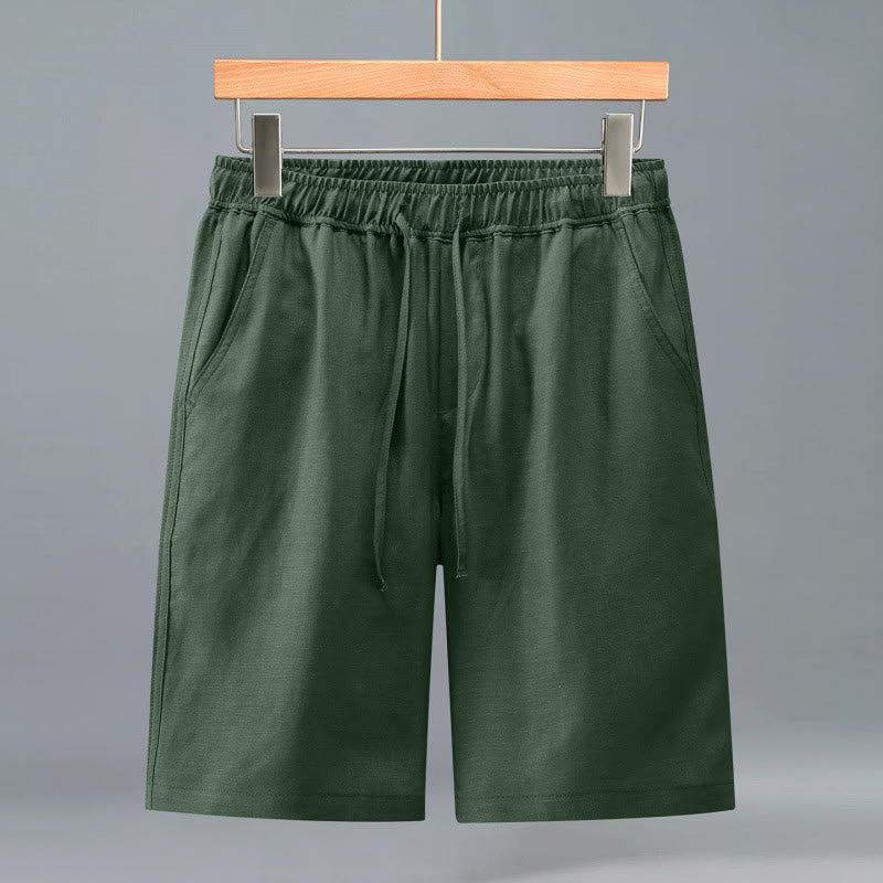 Buddha Stones Lässige, minimalistische Herren-Shorts mit Kordelzug und Tasche für den Sommer. - Waldgrün - US/ UK/AU42, EU52 (3XL) - image 14