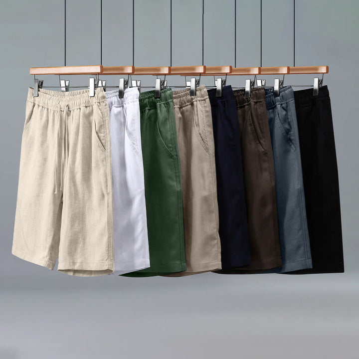 Buddha Stones Lässige, minimalistische Herren-Shorts mit Kordelzug und Tasche für den Sommer. - image 16