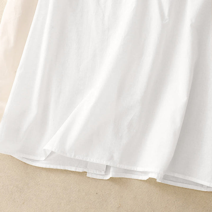 Buddha Stones Sommer-T-Shirt für Damen, einfarbig, mit Rüschen und Falten, Kurzarm - image 13