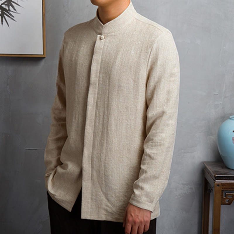 Buddha Stones, einfarbige chinesische Tang-Anzugjacke, Herrenbekleidung - image 1