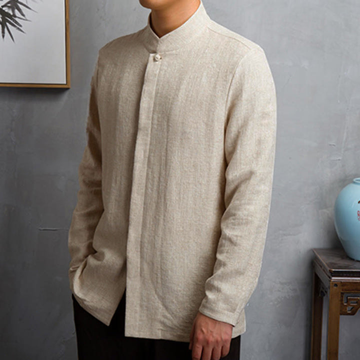 Buddha Stones, einfarbige chinesische Tang-Anzugjacke, Herrenbekleidung - image 1