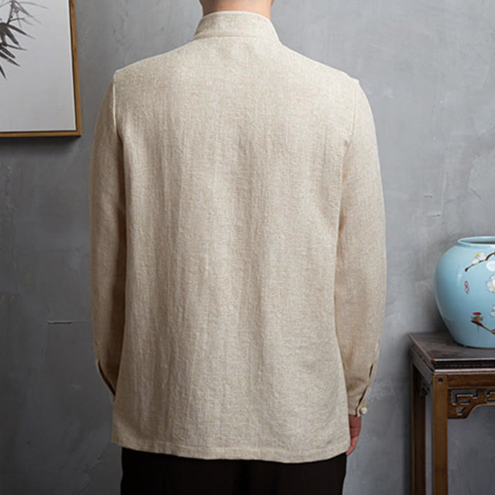 Buddha Stones, einfarbige chinesische Tang-Anzugjacke, Herrenbekleidung - image 2