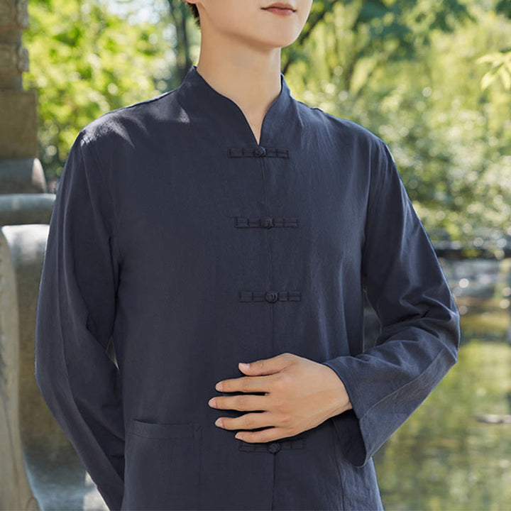 Buddha Stones , spirituelles Zen-Praxis-Yoga-Meditations-Gebetskleidungsset für Herren - Marineblau - US/UK/AU48, EU58 (6XL) - image 1