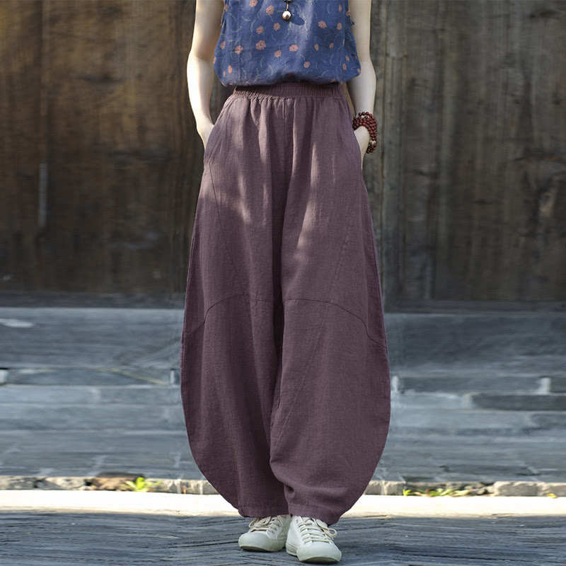 Buddha Stones Hose, Haremshose, lockere Zen-Yoga-Tai-Chi-Damenhose - image 6