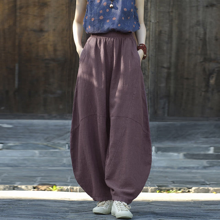 Buddha Stones Hose, Haremshose, lockere Zen-Yoga-Tai-Chi-Damenhose - image 6