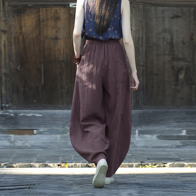 Buddha Stones Hose, Haremshose, lockere Zen-Yoga-Tai-Chi-Damenhose - image 5