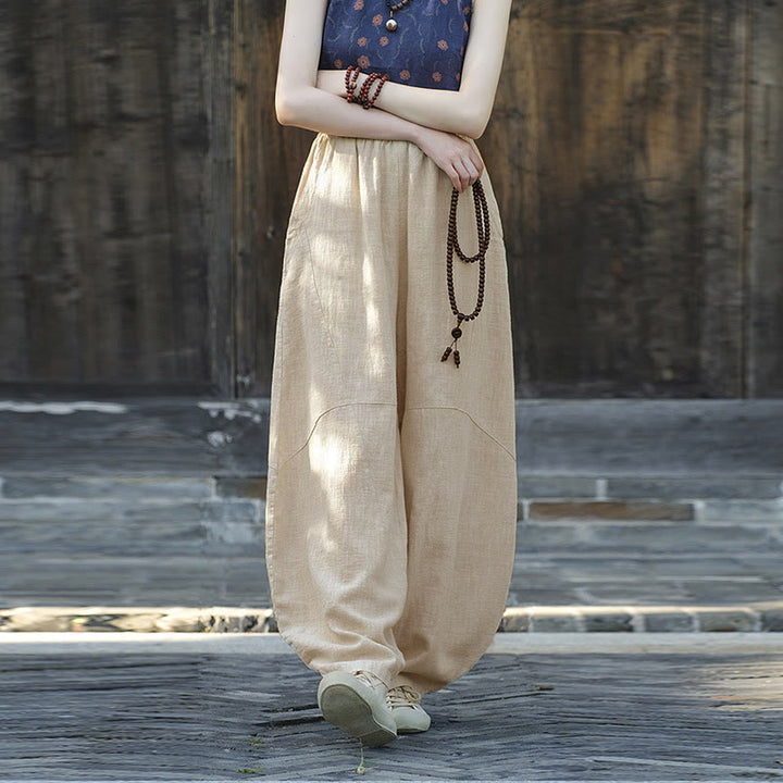 Buddha Stones Hose, Haremshose, lockere Zen-Yoga-Tai-Chi-Damenhose - image 1