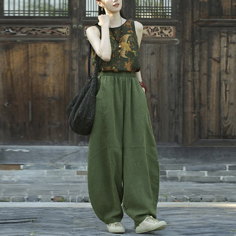 Buddha Stones Hose, Haremshose, lockere Zen-Yoga-Tai-Chi-Damenhose - image 29