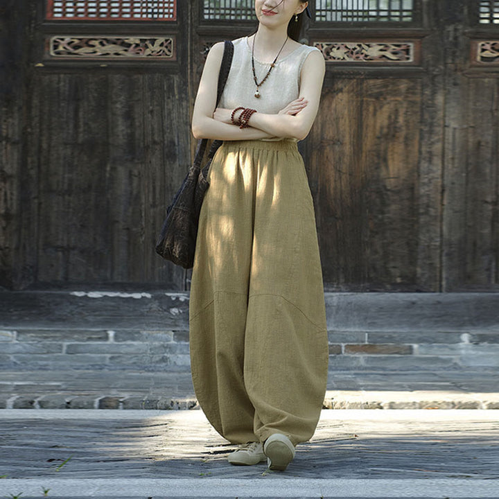 Buddha Stones Hose, Haremshose, lockere Zen-Yoga-Tai-Chi-Damenhose - image 12