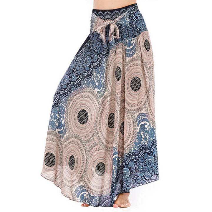 Buddha Stones Two Style Wear Bohemian Compass Rose Flower Lace-up Skirt Dress - MistyRose - US4-12, UK/AU8-16, EU36-44 (F) - image 26